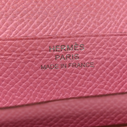 Hermes Epsom Bearn Gusset Wallet 5P Pink 6 of 11