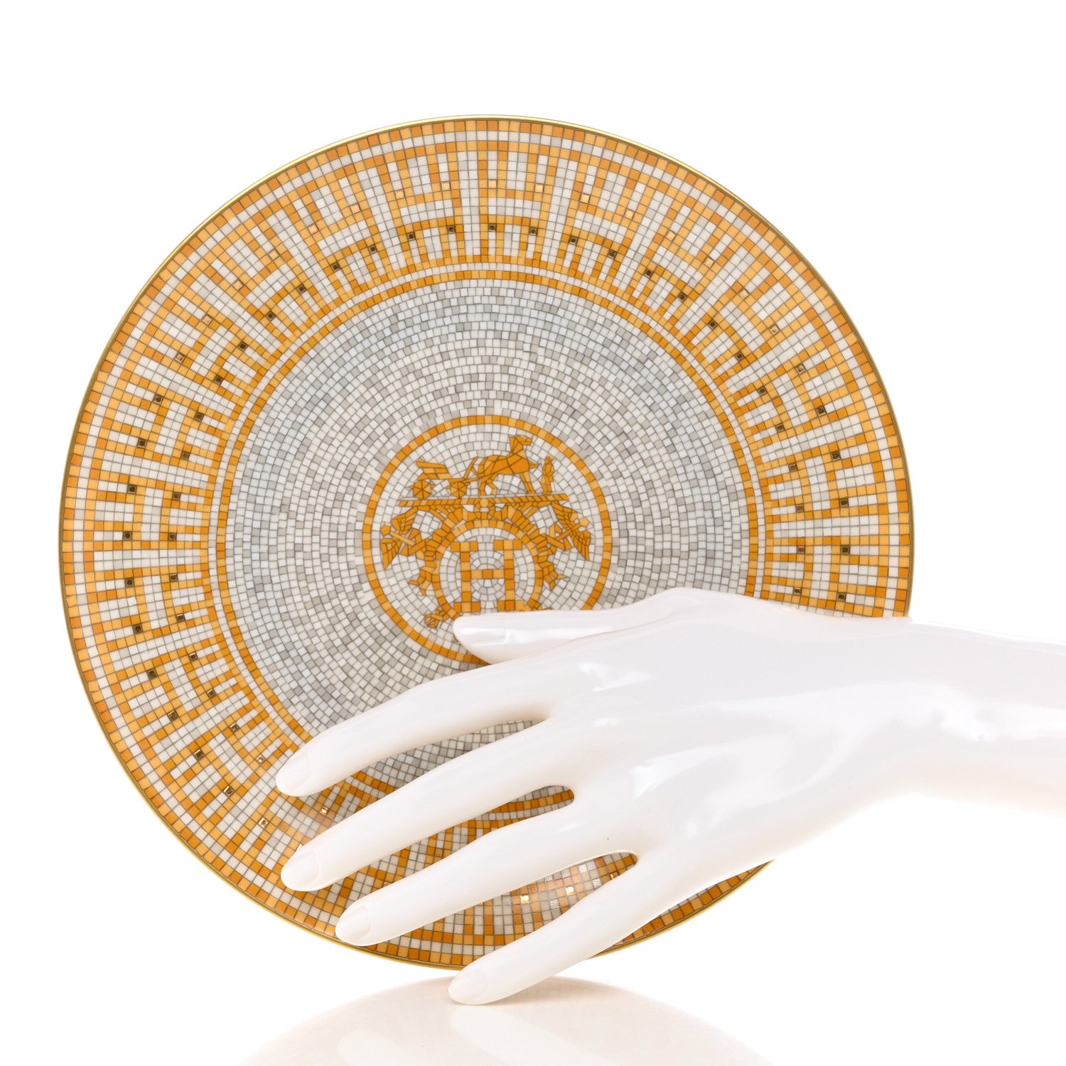 Hermes Porcelain Mosaique au 24 Dessert Plate Set of 2 2 of 6