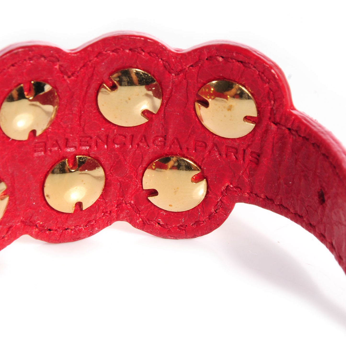 Agneau Arena Giant Gold Bracelet Rouge Cardinal
