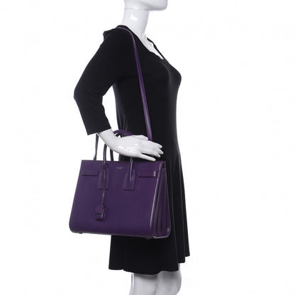 Saint Laurent Calfskin Small Sac De Jour Purple 2 of 9