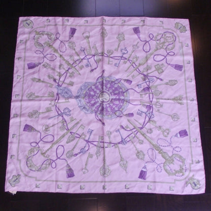 Hermes Silk Scarf Keys Rose 1 of 5