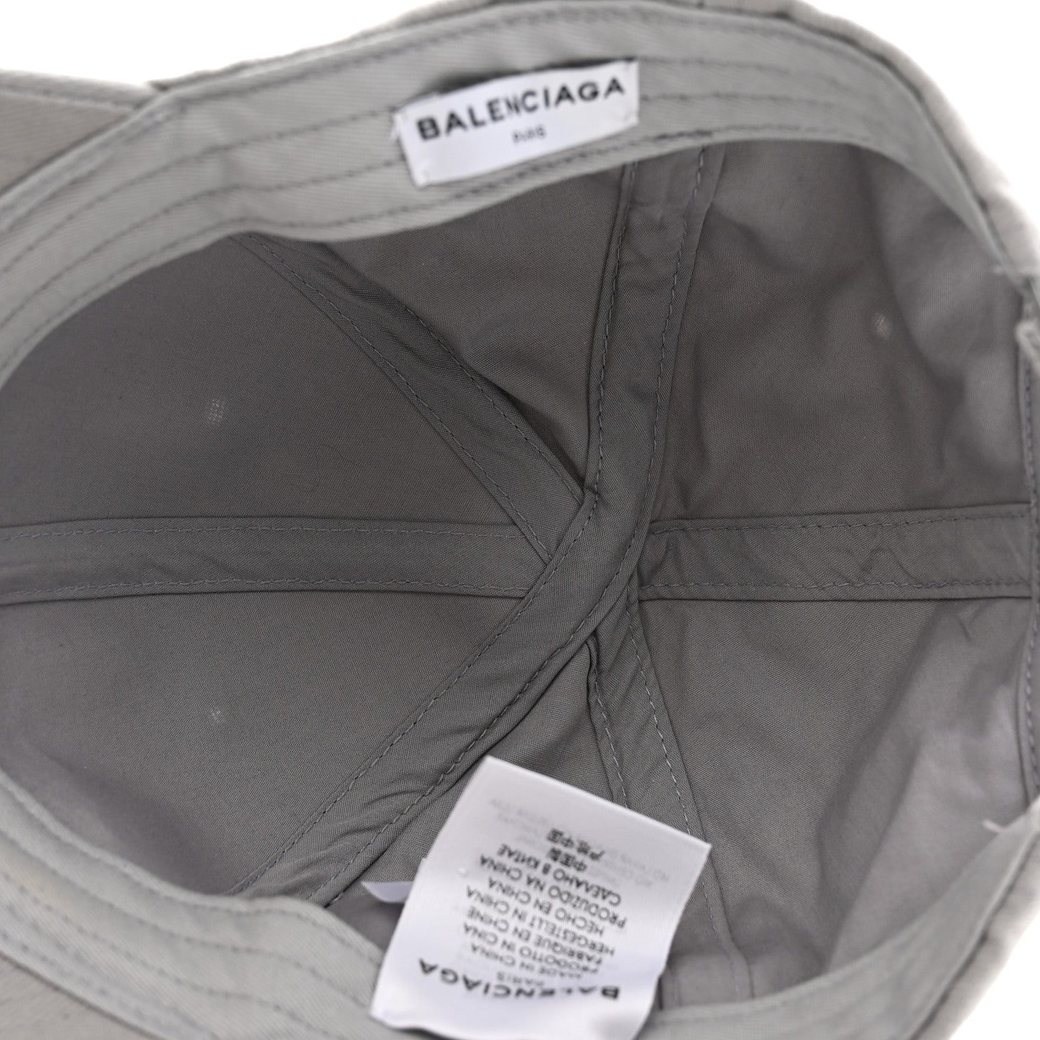 Balenciaga Cotton Drill Logo New Baseball Hat L Lead Black 7 of 12