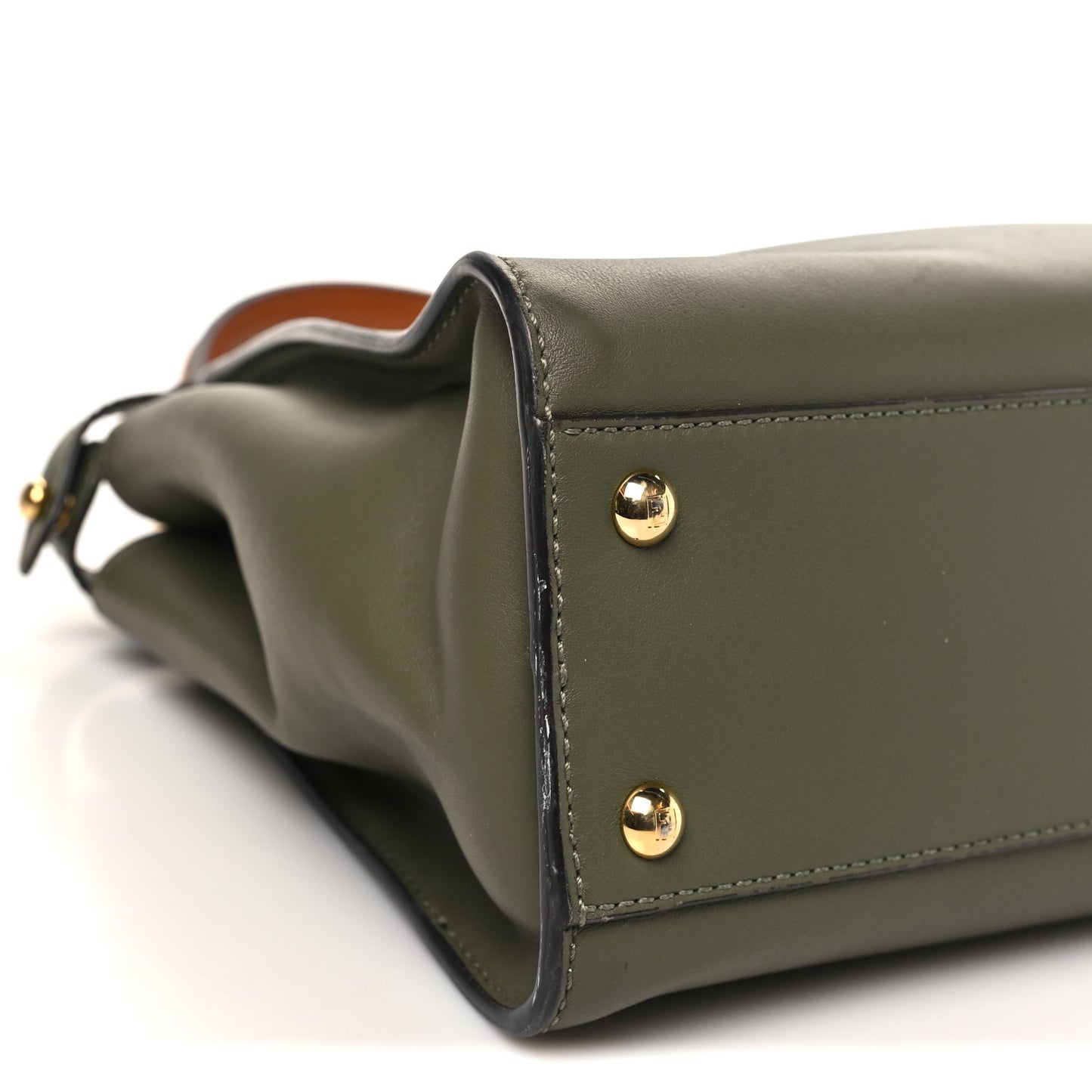Vitello Seta Light Aura Shiny Nappa Medium Peekaboo I SEE U Satchel Equatore Cuoio