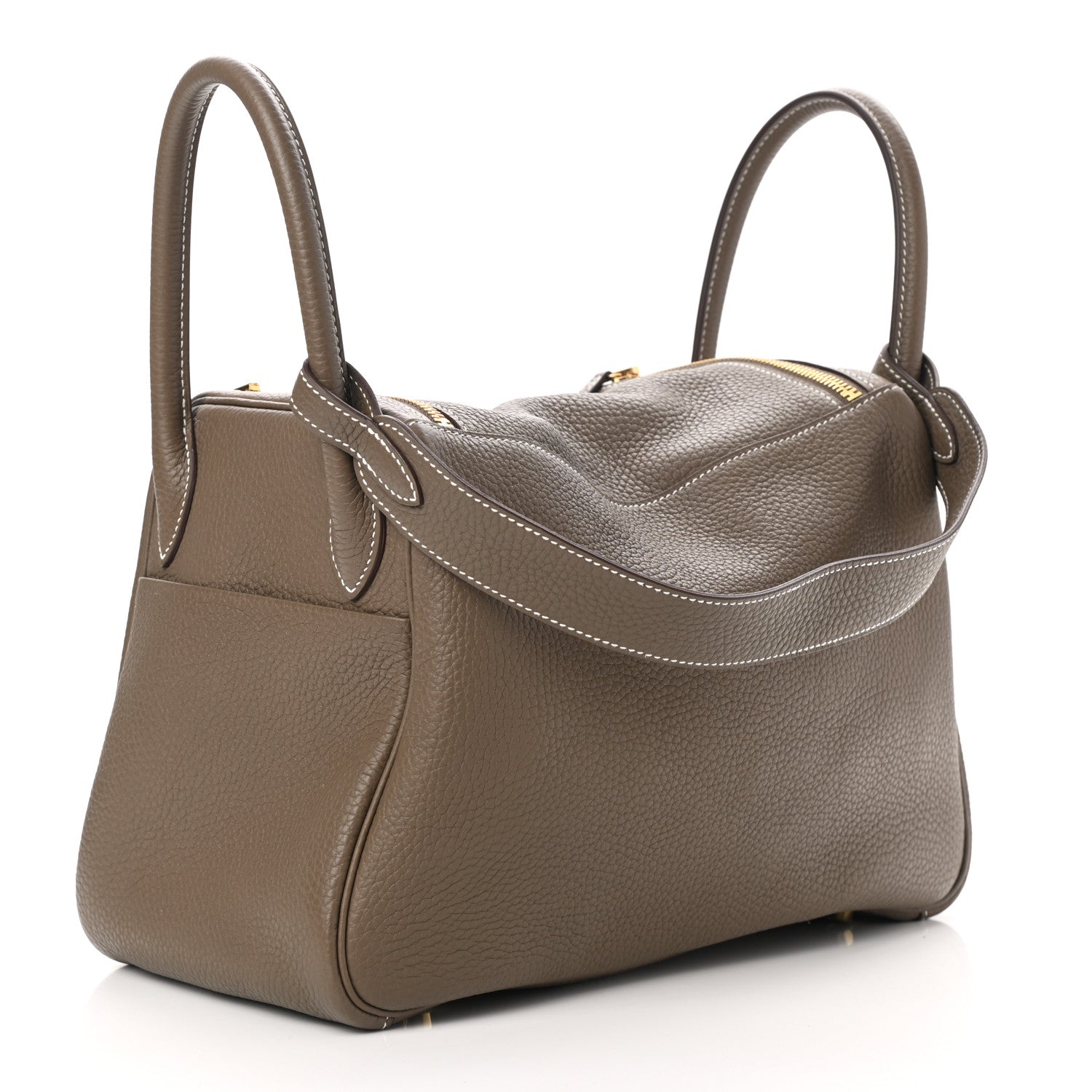 Hermes Taurillon Clemence Lindy 30 Etoupe 3 of 10