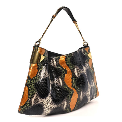 Gucci Snakeskin Medium 1970 Shoulder Bag Black Multicolor 2 of 11