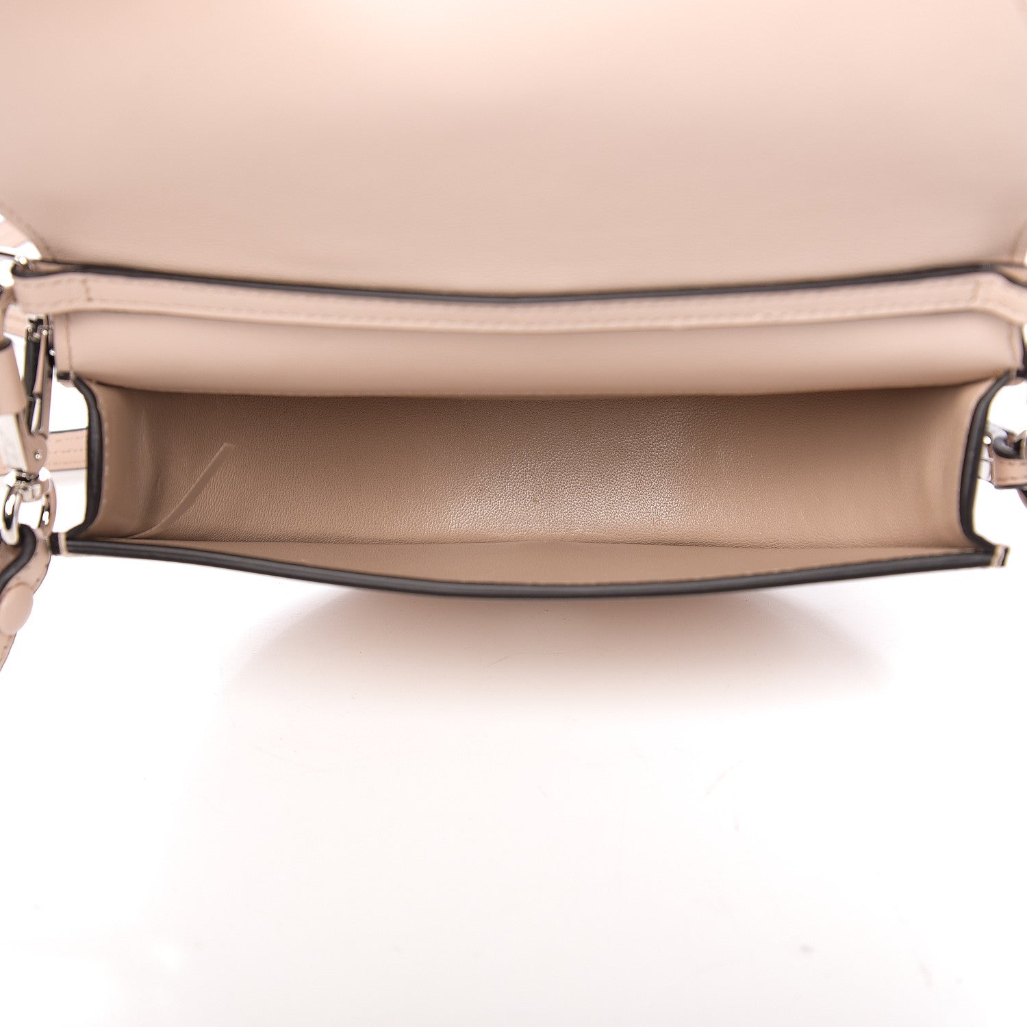 Chloe Calfskin Crystal Embellished Small Nile Bracelet Minaudiere Bag Cement Pink 4 of 9