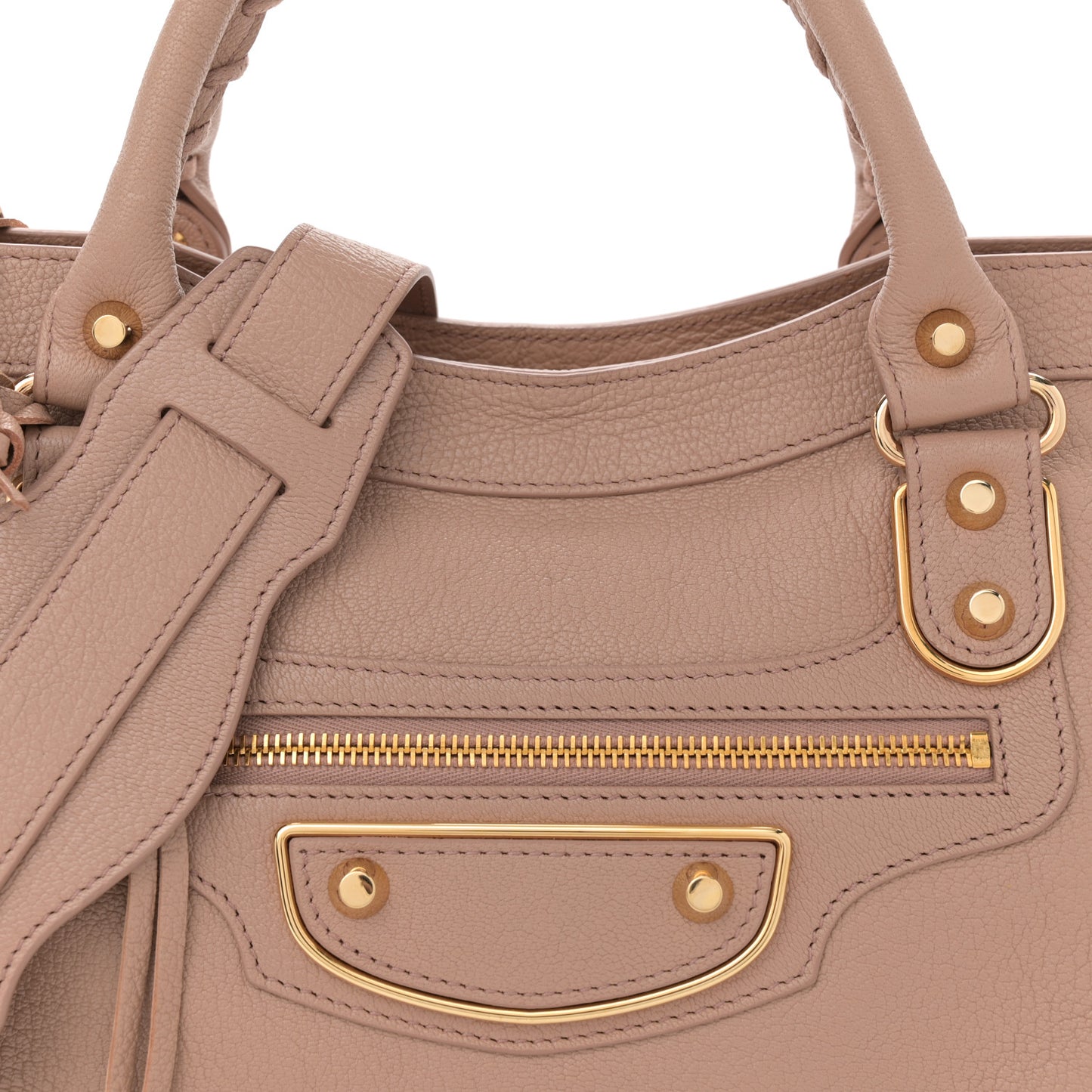 Chevre Gold Metallic Edge Hardware City Rose Des Sables