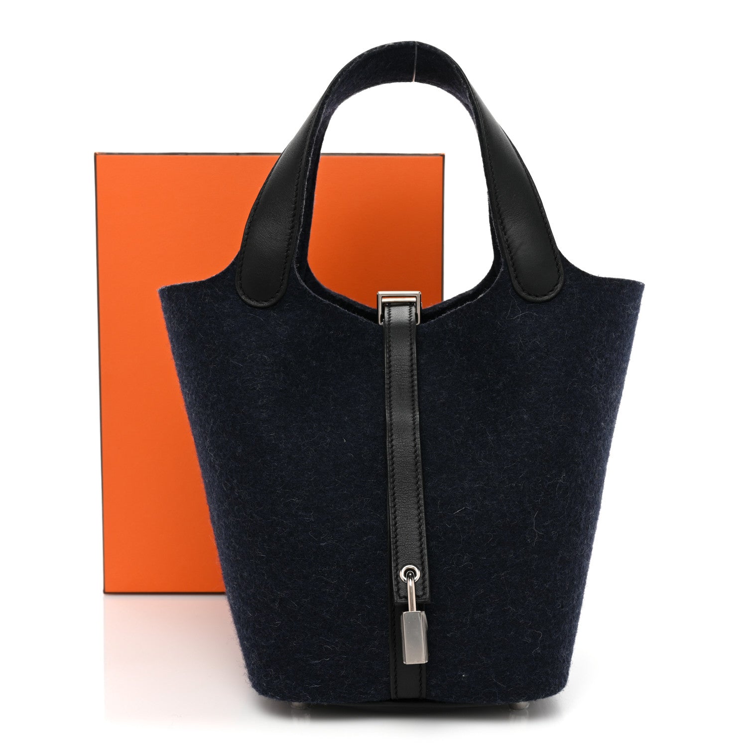 Hermes Feutre Swift Picotin Lock 18 PM Bleu Nuit Black 13 of 13