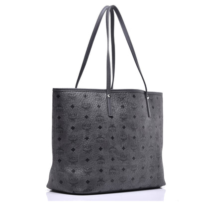 MCM Visetos Medium Reversible Shopper Tote Phantom Grey 5 of 16