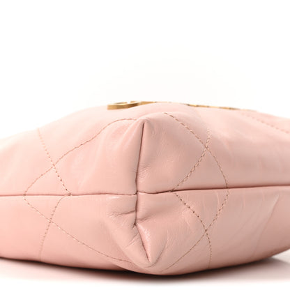 Chanel Shiny Calfskin Quilted Mini Chanel 22 Light Pink 9 of 11
