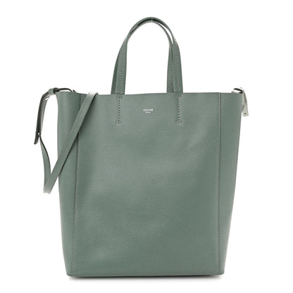 Celine Grained Calfskin Small Vertical Cabas Green 1 of 10