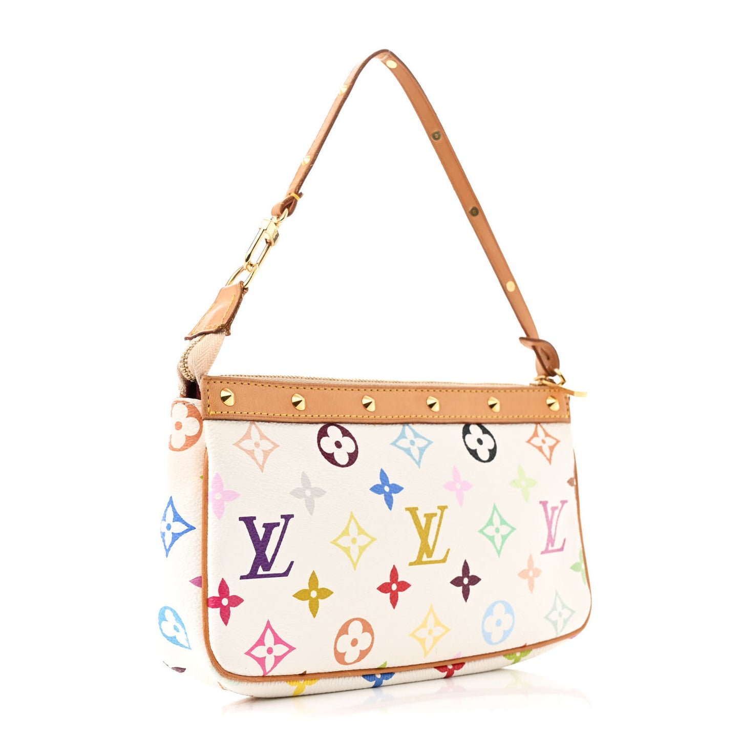 Monogram Multicolor Pochette Accessories White