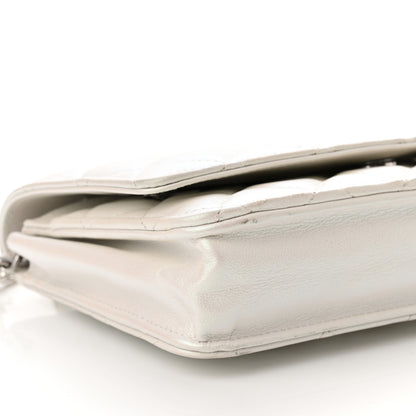 Chanel Lambskin Quilted Coco Bow Wallet On Chain WOC White 9 of 10