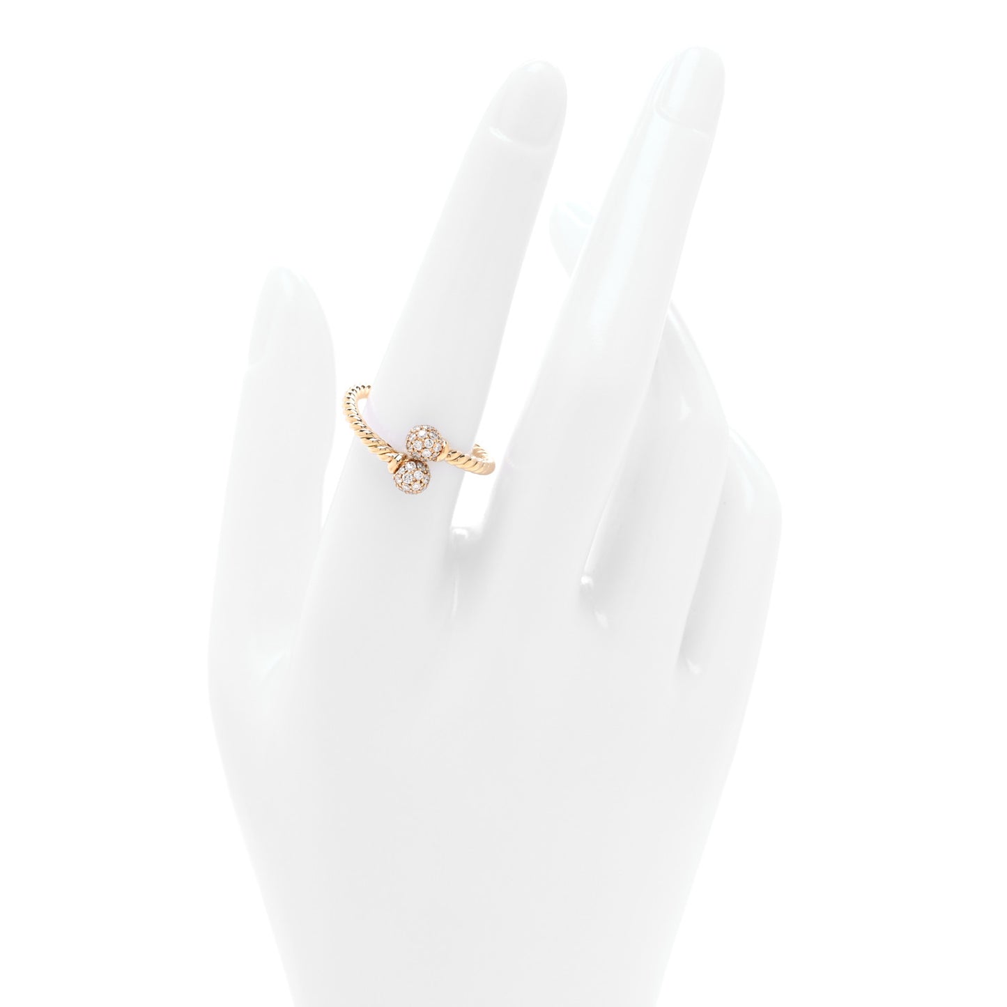18K Yellow Gold Diamond Solari Bypass Ring 57 8