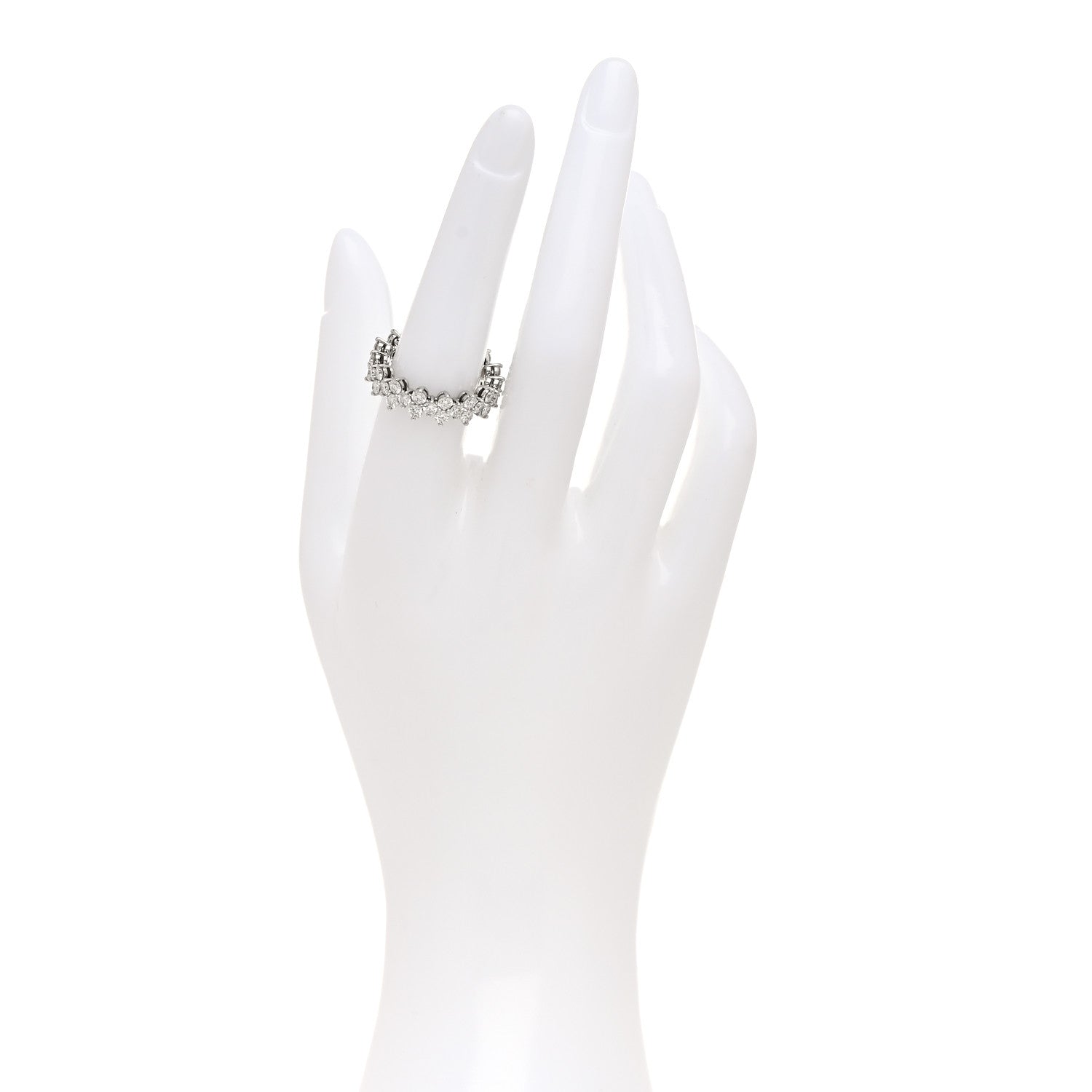 Tiffany Platinum Diamond Aria Band Ring 54 6.75 2 of 5