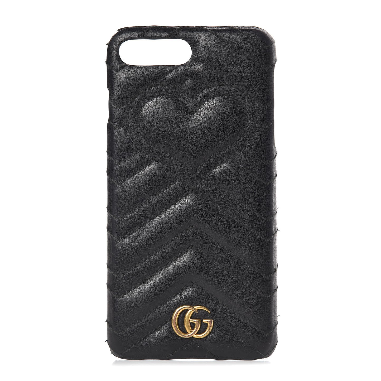 Calfskin Matelasse Marmont iPhone 7 Plus Case Black