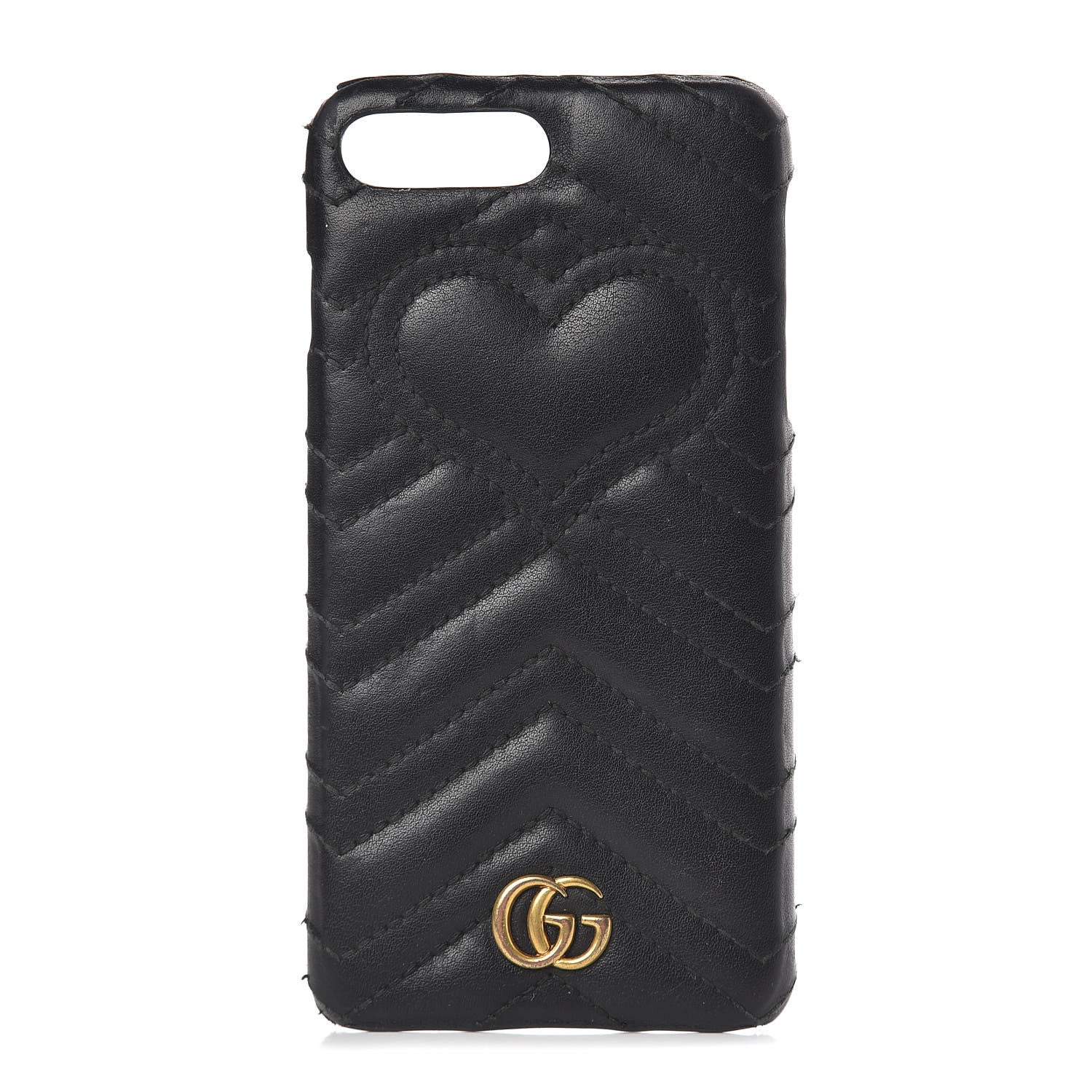 Gucci Calfskin Matelasse Marmont iPhone 7 Plus Case Black 1 of 11