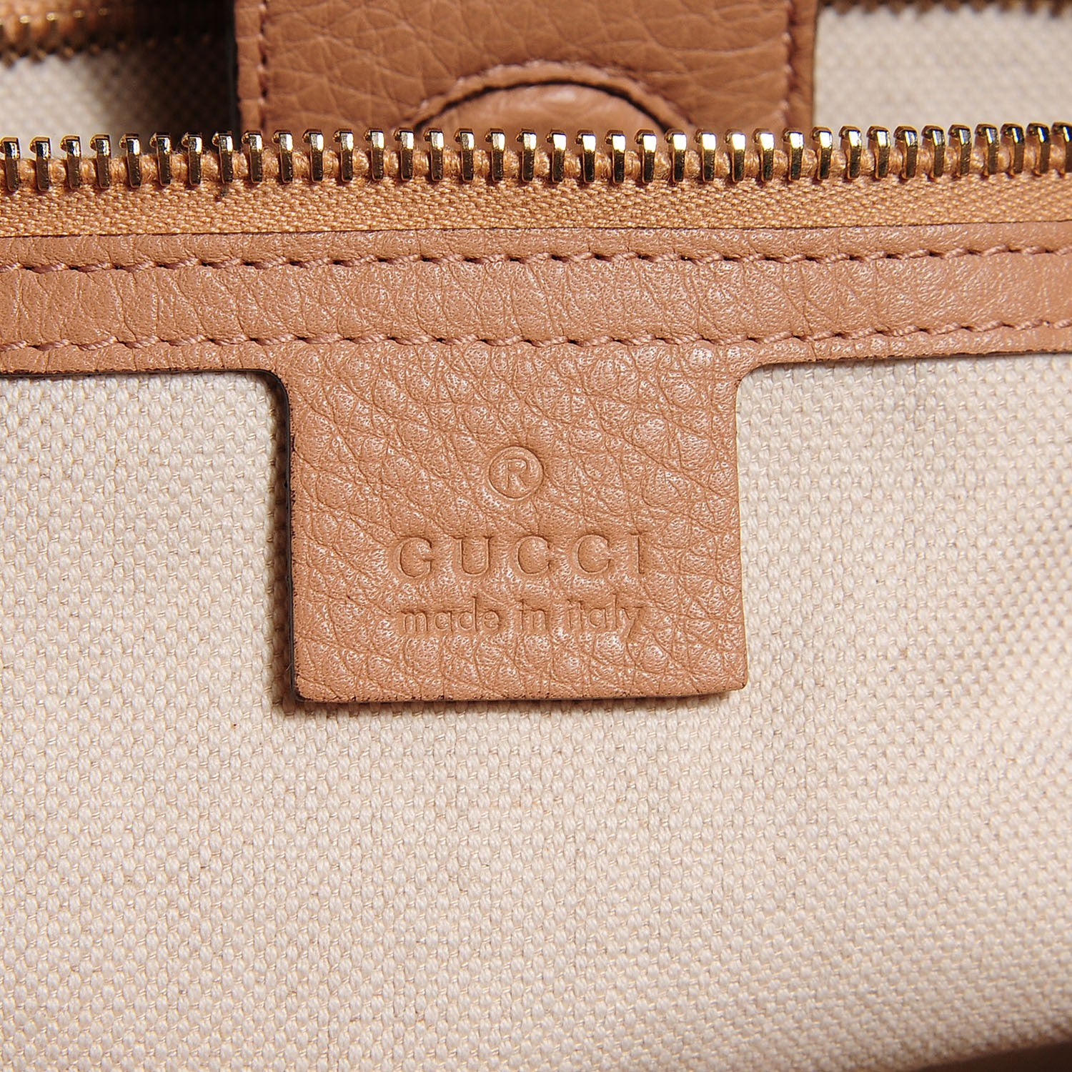 Gucci Cellarius Calfskin Large Bamboo Shopper Tote Camelia 6 of 9