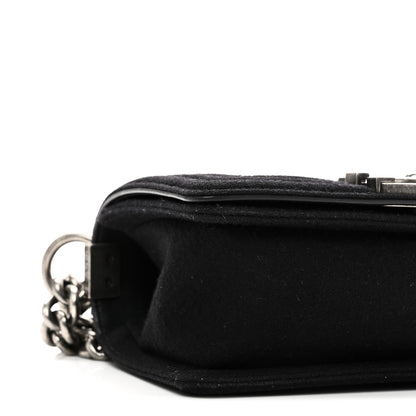 Chanel Wool Felt Embellished Small Boy Flap Black 9 of 10