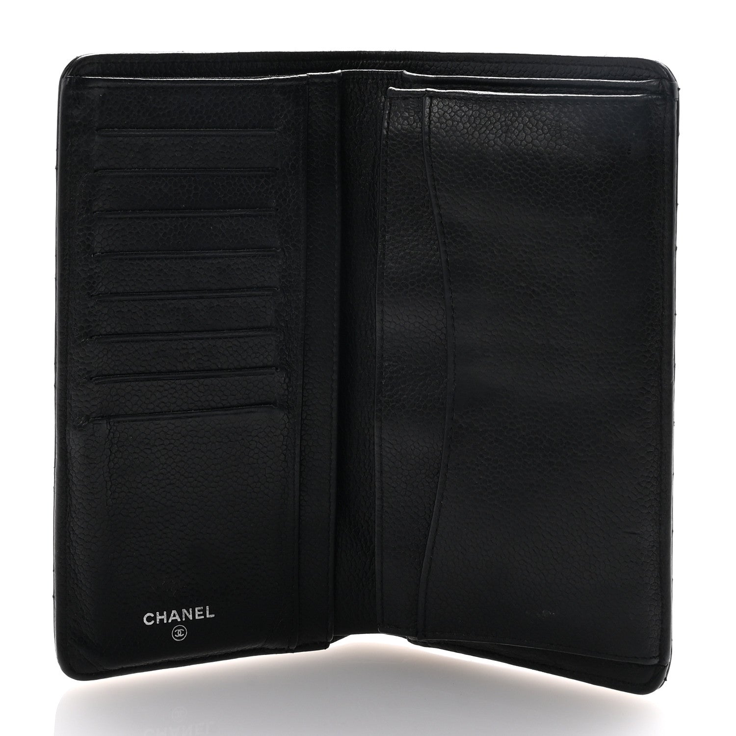 Chanel Caviar Quilted Yen Wallet Black 5 of 9