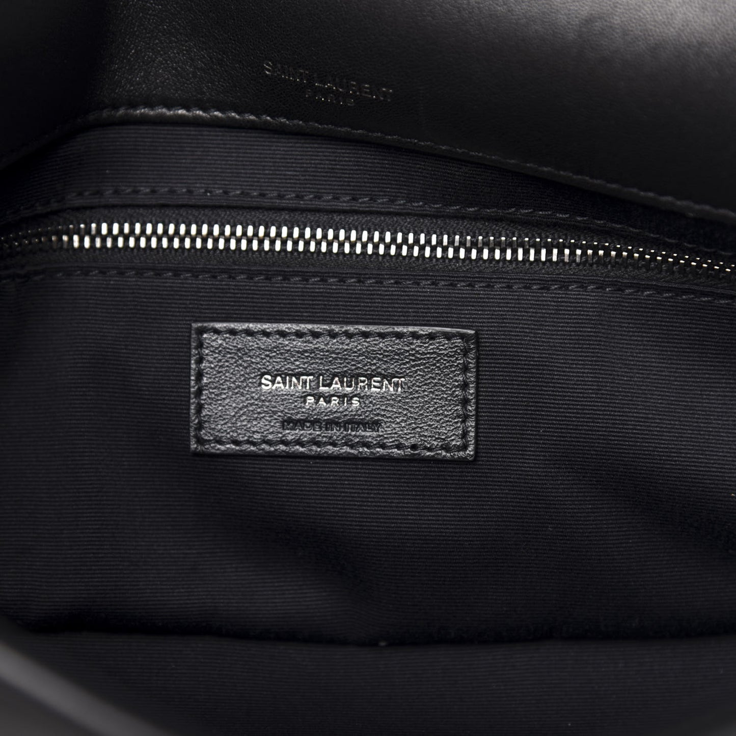 Lambskin Patchwork Micro Stud Monogram Medium Jamie Baguette Black