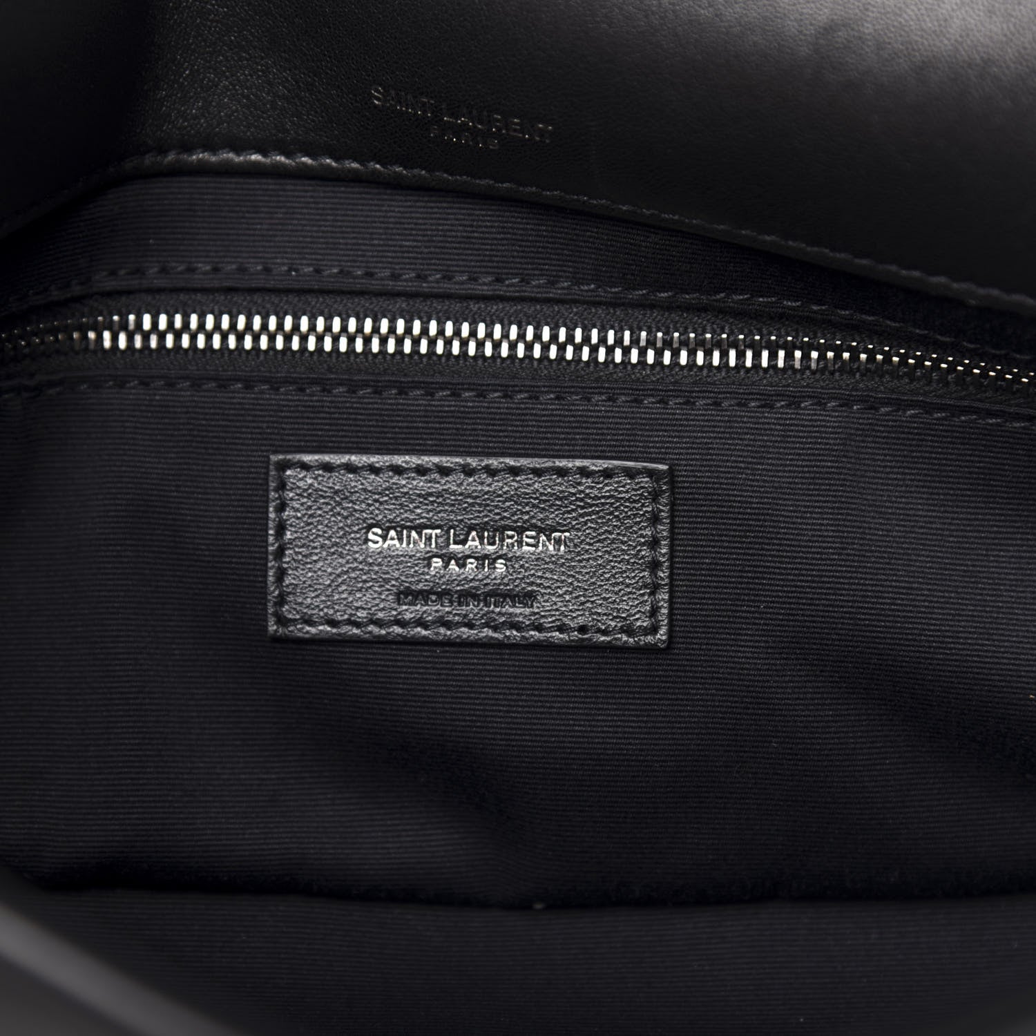 Saint Laurent Lambskin Patchwork Micro Stud Monogram Medium Jamie Baguette Black 8 of 10