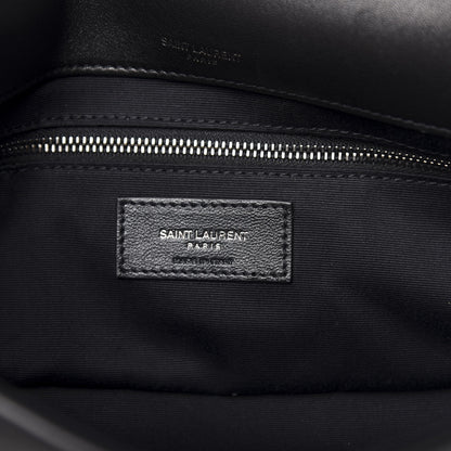 Saint Laurent Lambskin Patchwork Micro Stud Monogram Medium Jamie Baguette Black 8 of 10