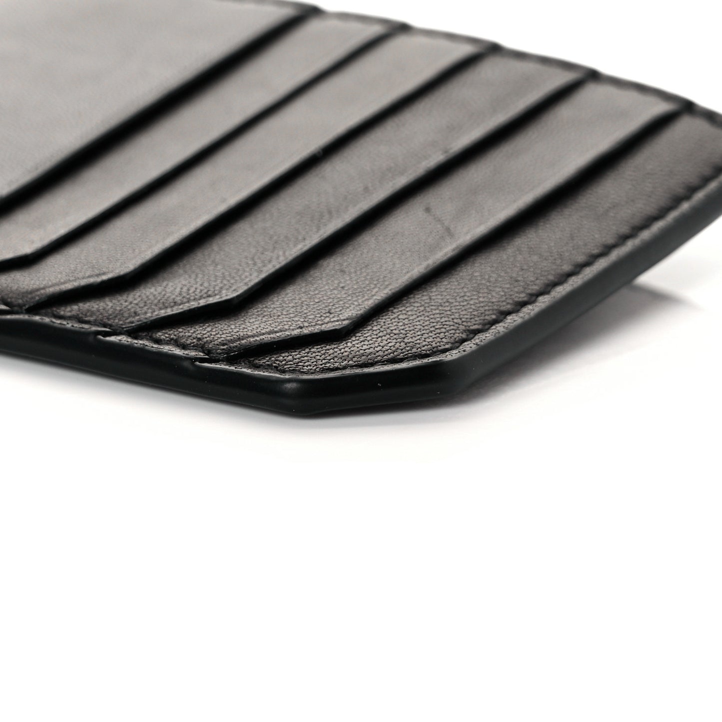 Calfskin 5 Fragments Card Holder Black