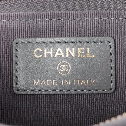 Chanel Caviar Quilted CC Zip Around Card Holder Grey 6 of 11