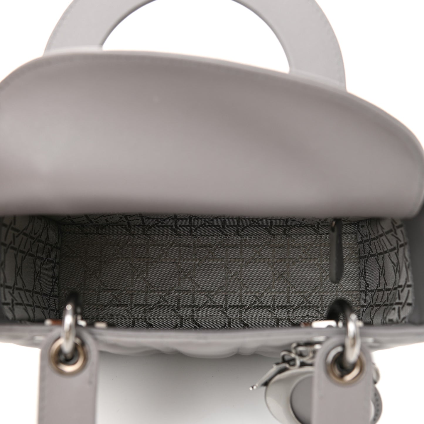 Lambskin Cannage Small My ABCDior Lady Dior Grey