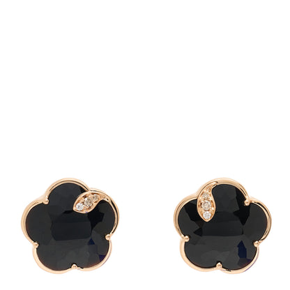 Pasquale Bruni 18K Rose Gold Diamond Black Onyx Petit Joli Earrings 1 of 4