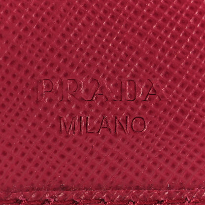Prada Saffiano Metal 6 Key Holder Ibisco 6 of 7