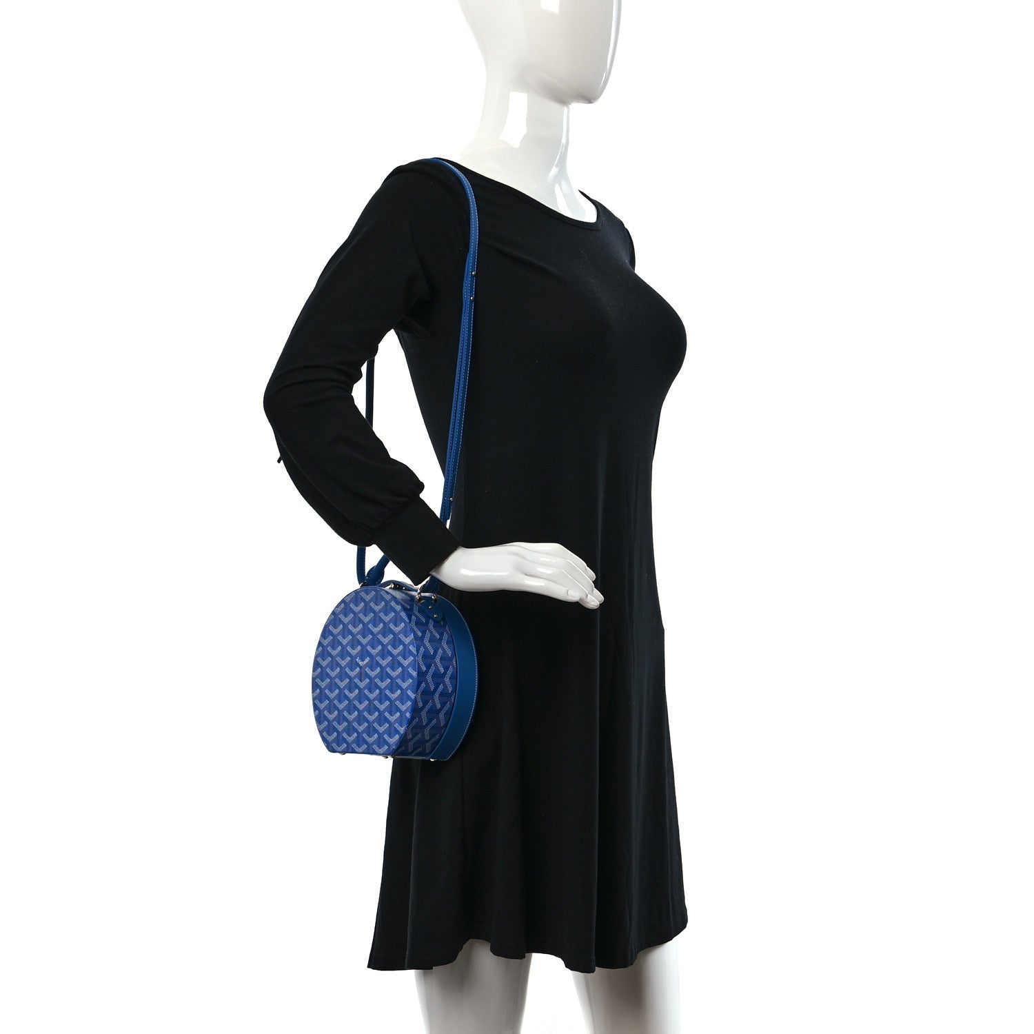 Goyard Goyardine Alto Hatbox Sky Blue 2 of 8