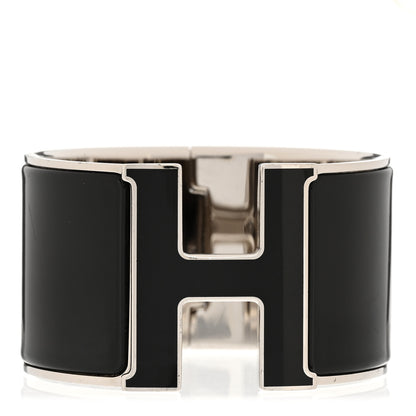 Hermes Enamel Extra Wide Clic Clac H Bracelet GM Black 1 of 4