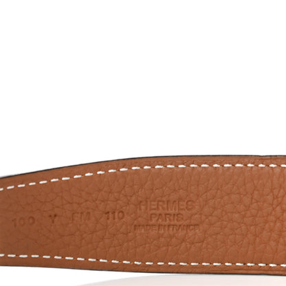 Hermes 135 Togo 32mm Belt Strap 100 Black Gold 3 of 5