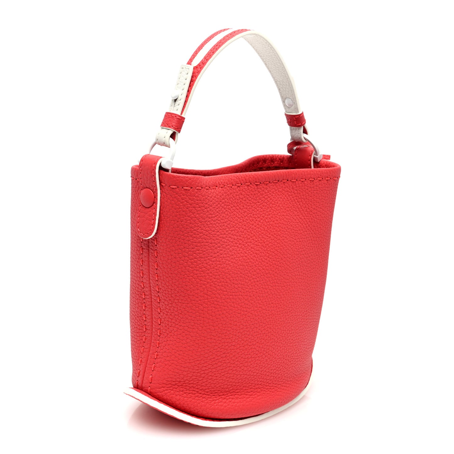 Taurillon Mini Pin Daily Surpique Bucket Red White