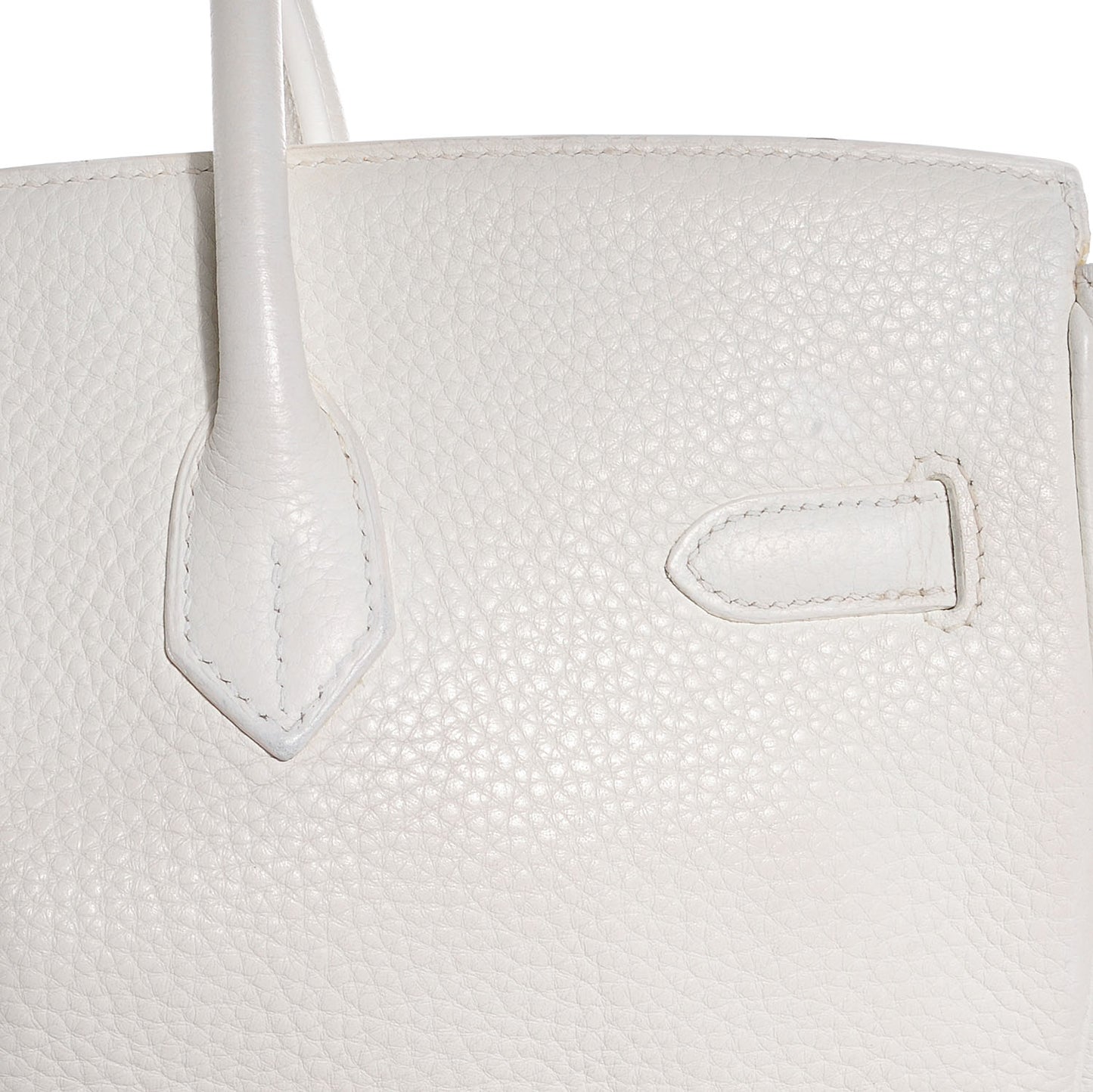 Taurillon Clemence Lizard Club Birkin 35 Blanc Gris Perle Sanguine