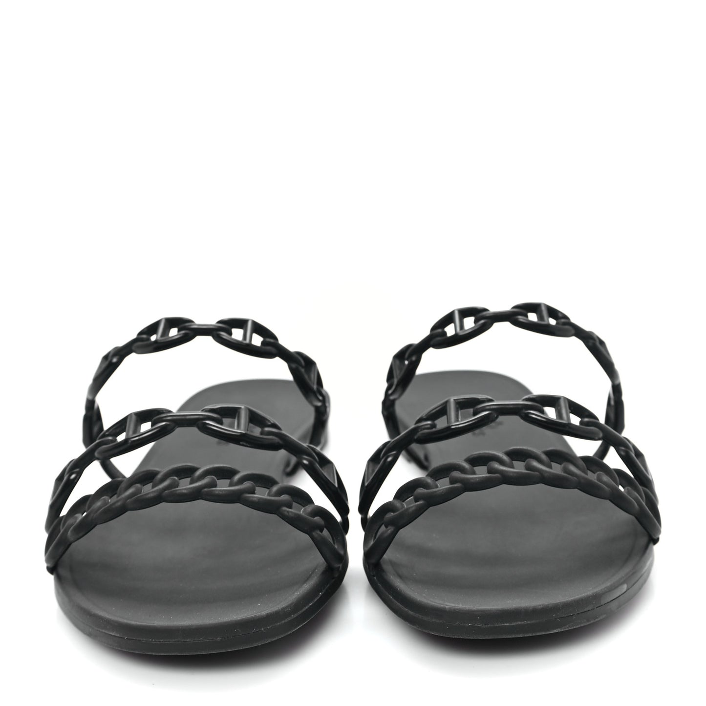 Rubber Chaine d'Ancre Rivage Sandals 38 Black