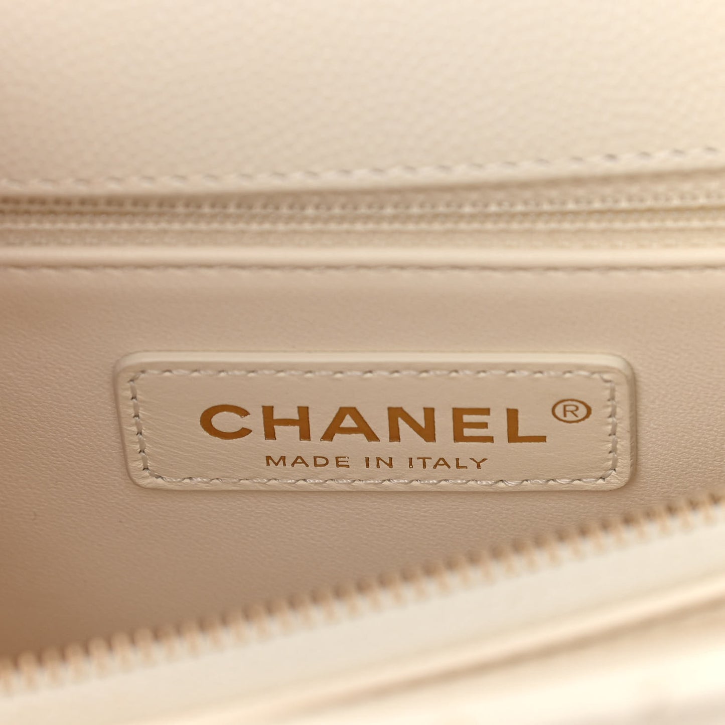 Caviar Quilted Small Coco Handle Flap White