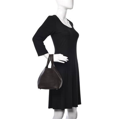 Hermes Taurillon Clemence Picotin 18 PM Chocolate 2 of 11