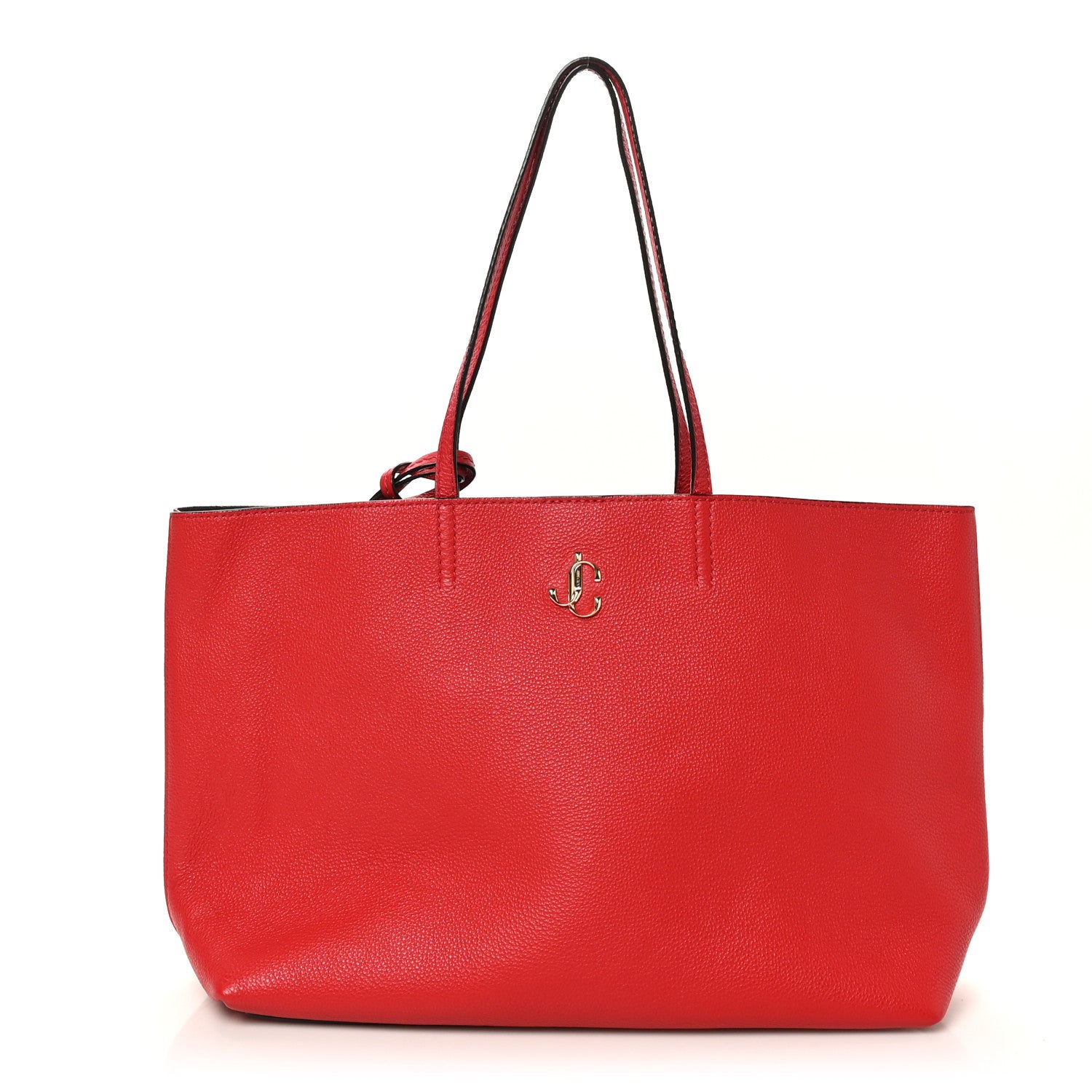Jimmy Choo Grainy Calfskin Nine2Five East West Tote Red 1 of 11