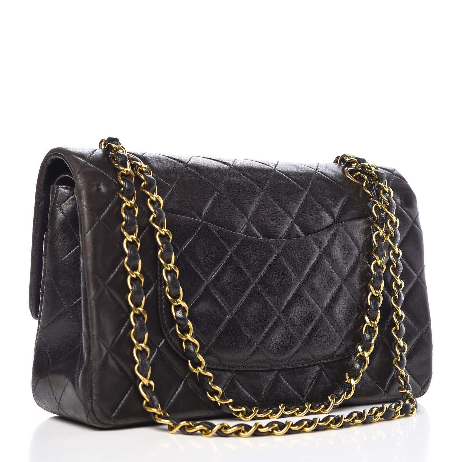 Chanel Lambskin Quilted Medium Double Flap Black 3 of 15