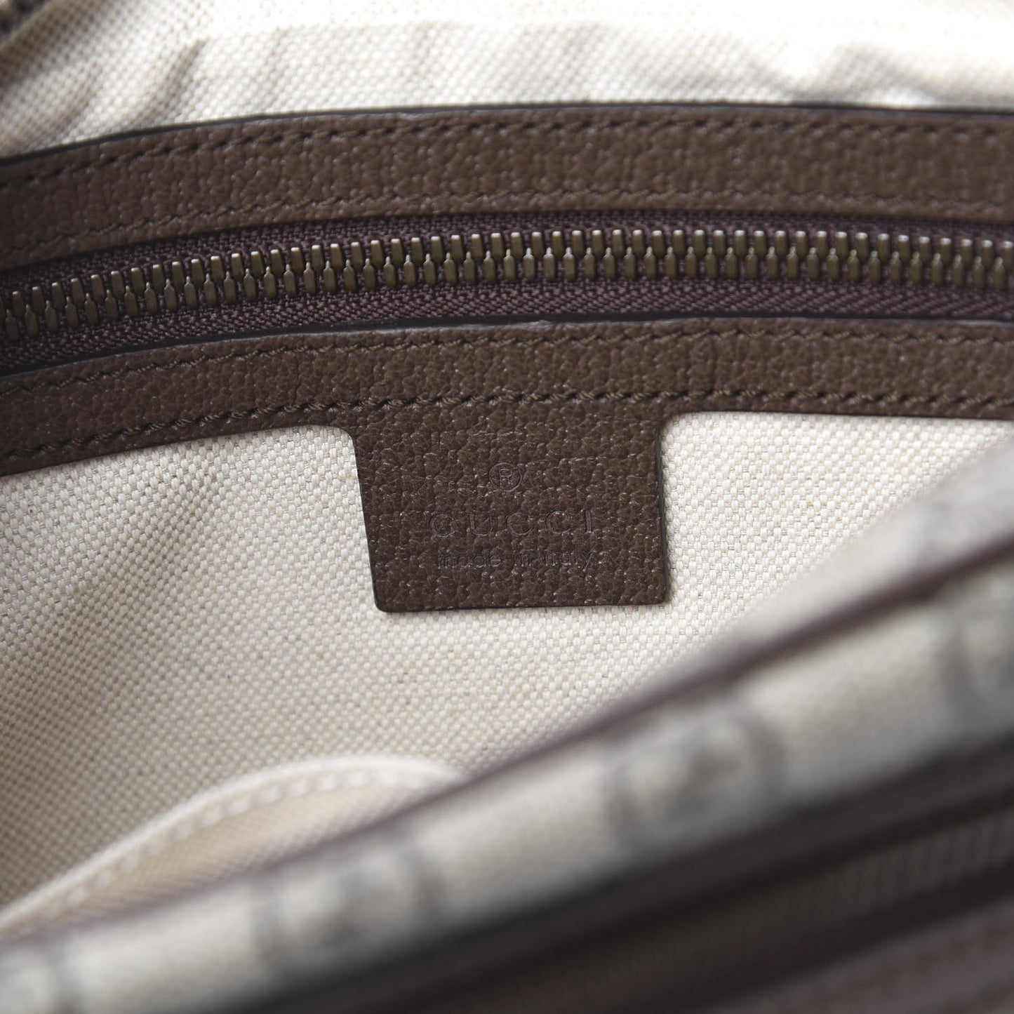 Soft GG Supreme Monogram Medium Ophidia Belt Bag Dark Brown