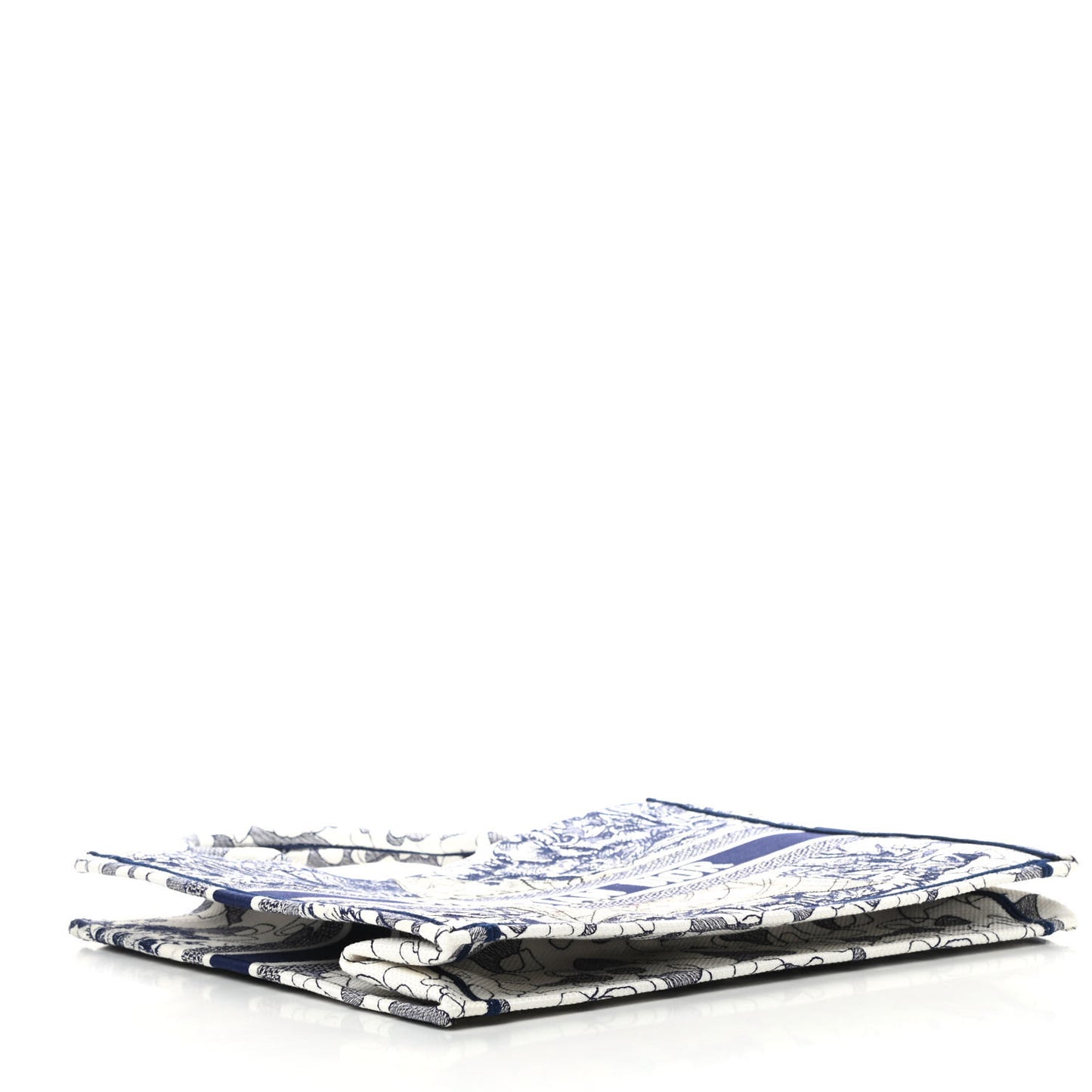 Canvas Embroidered Large Around The World Book Tote Blue