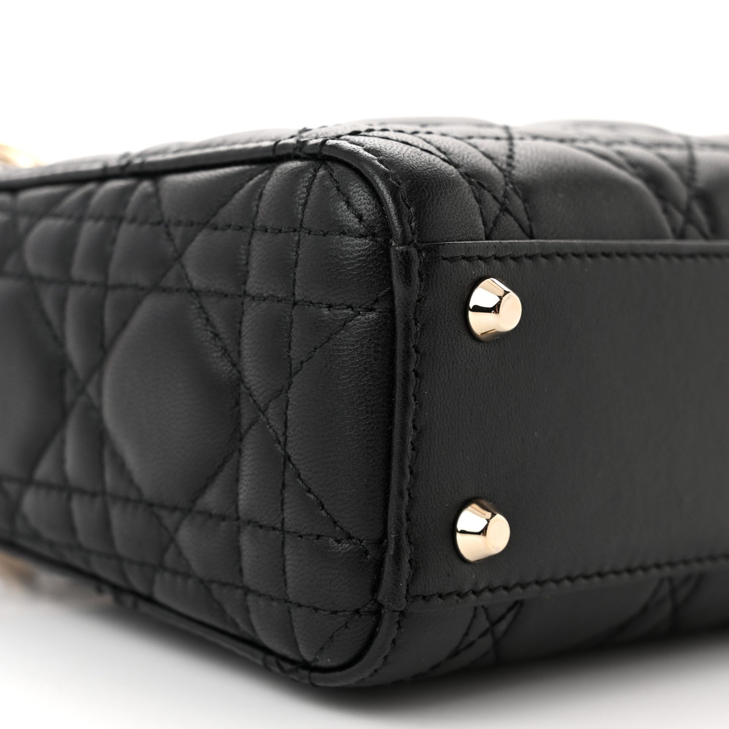 Lambskin Cannage Mini Lady Dior Black