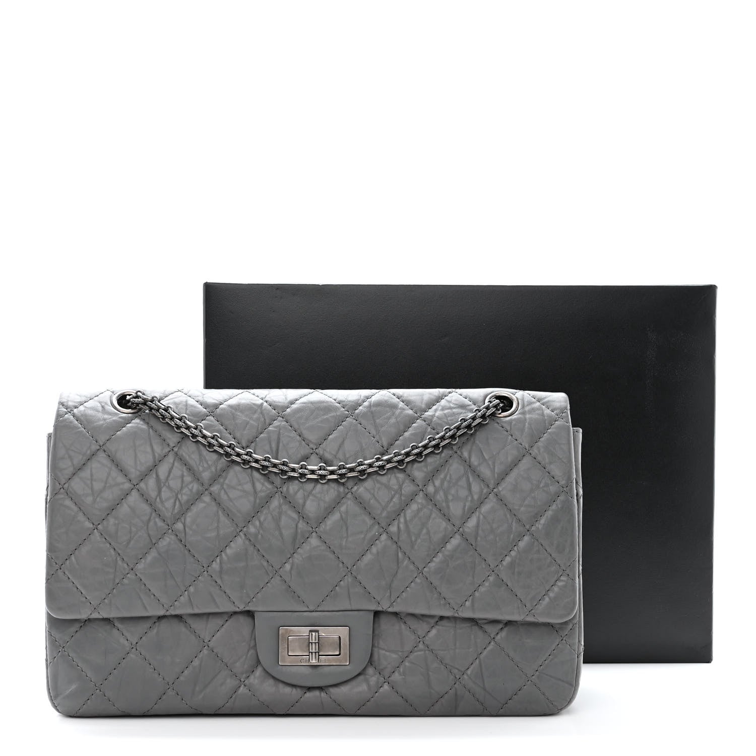 Chanel Aged Calfskin Quilted 2.55 Reissue 227 Flap Grey 13 of 13