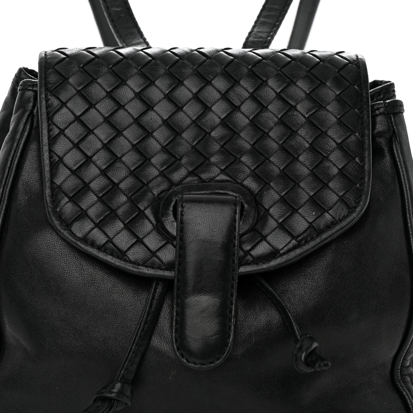 Nappa Intrecciato Small Backpack Black