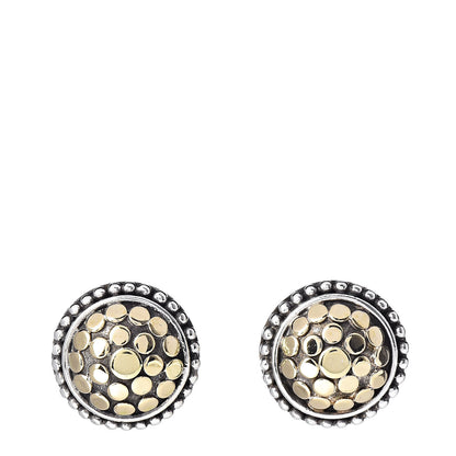 John Hardy Sterling Silver 18K Yellow Gold Dot Stud Earrings 1 of 4