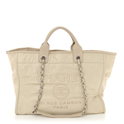 Chanel Calfskin Deauville Tote White 1 of 14