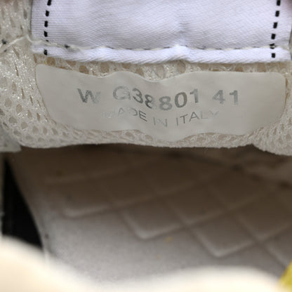Chanel Fabric Suede Calfskin Logo Sneakers 41 Ivory Light Gray Yellow 8 of 11